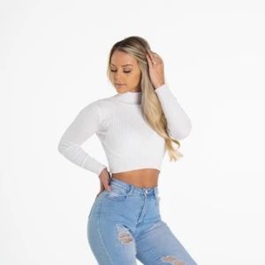NVGTN Ribbed Turtle Neck Crop